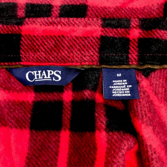 Chaps NWOT Soft Fleece Buffalo Plaid Shirt M - Picture 7 of 7